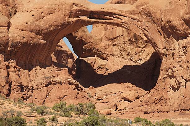 Double Arch, Arches NP, near Moab, Utah, US stock photo