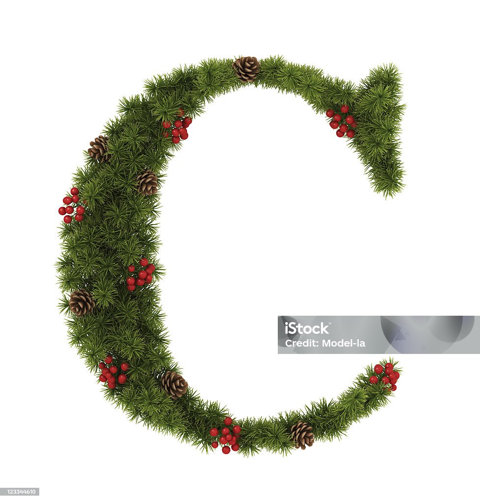 Natale alfabeto. - Foto stock royalty-free di Lettera C