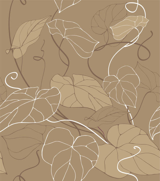 leaves vector art illustration