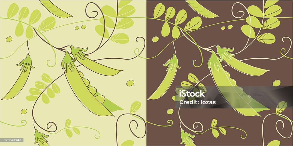 自然の背景にエンドウ豆 - イラストレーションのロイヤリティフリーベクトルアート