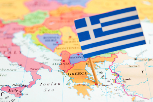 Map and Flag of Greece. Source: \