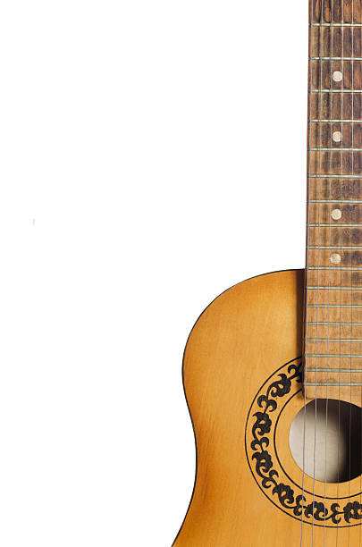 istock Acoustic guitar  isolated on a white 123349031
