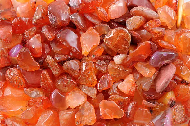 carnelian a type of gem stone that commonly use for jewelry and healing purposes.