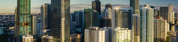 istock Miami Skyscrapers - Aerial Panorama 1233541253