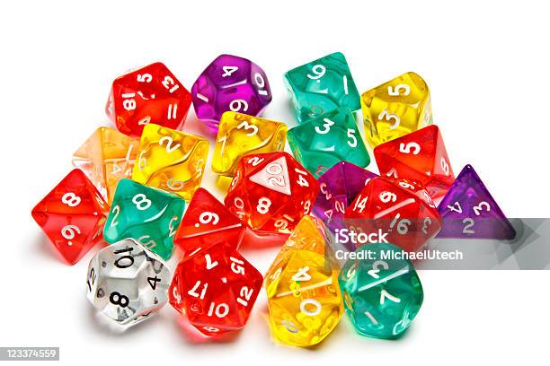 Mixed Colorful Dices Stock Photo - Download Image Now - Dice, Leisure Games, Chance