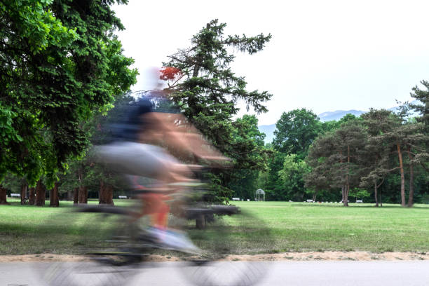 istock Silhouette of unknown men in a park during pandemic 1233754666