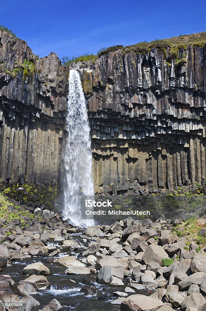 Catarata de Svartifoss - Royalty-free Alto - Descrição Física Foto de stock