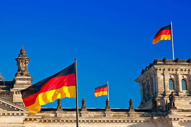 istock German Flags On The Reichstag 123375971