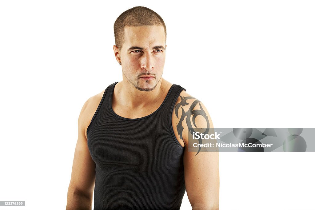 Muscular Man Looking Menacingly To The Right Stock Photo - Download Image  Now - 20-29 Years, 30-39 Years, Adult - iStock