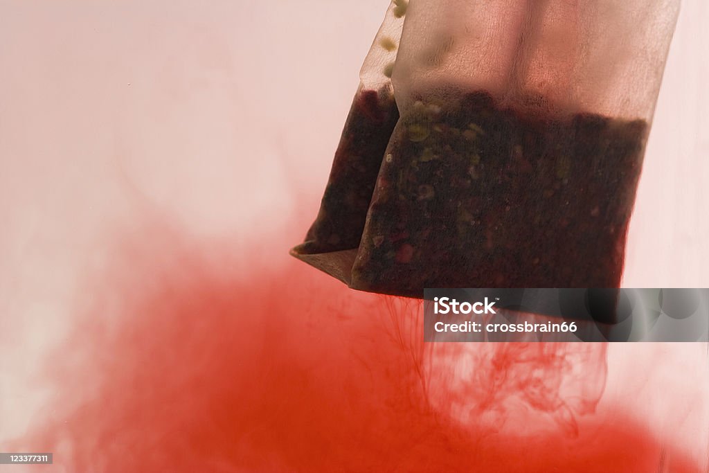 Rosso tè - Foto stock royalty-free di Bustina di tè