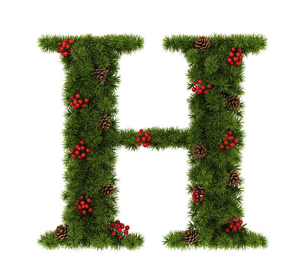 Christmas Alphabet. Christmas Alphabet. Letter H. letter h decoration red holiday stock pictures, royalty-free photos & images