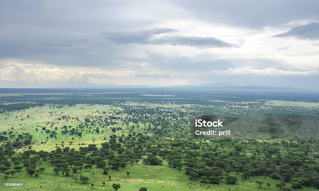 Ao redor de Bwindi impenetrável floresta em Uganda - Foto de stock de Vista Aérea royalty-free