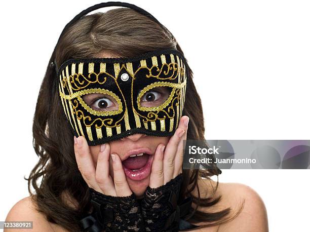 Sorprendido Enmascarado Adolescente Foto de stock y más banco de imágenes de Mardi Gras - Mardi Gras, Modelo de modas, 14-15 años