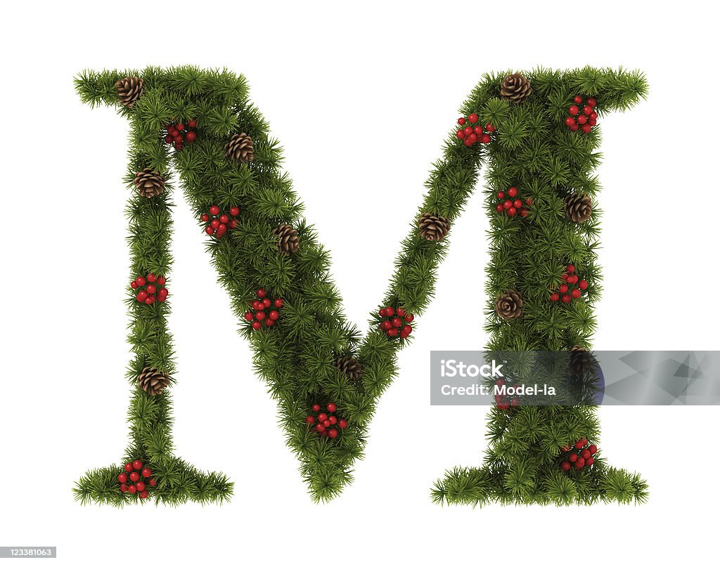 Alfabeto di Natale - Foto stock royalty-free di Abete