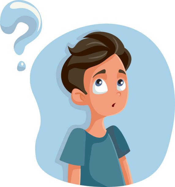 Cartoon Teen Boy Having Questions About Puberty Stock Illustration -  Download Image Now - Question Mark, Teenager, Asking - iStock
