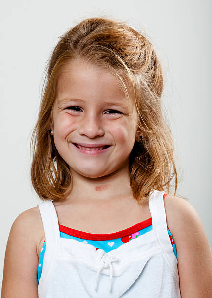 Real People Portrait: Smiling,  Pre-School Girl stock photo
