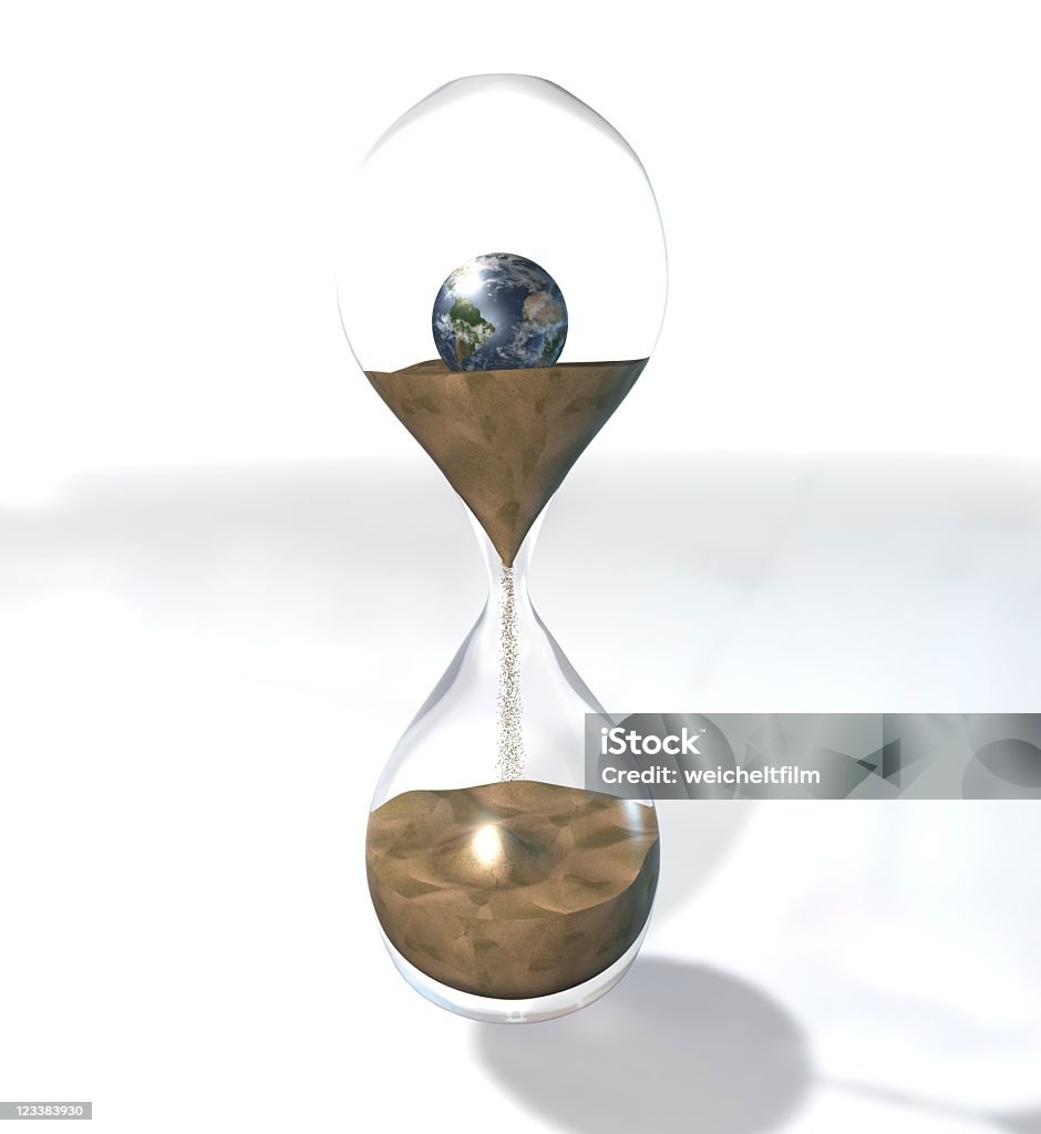 Earth in Hourglass Earth in Hourglass. 3D Grafic Bizarre Stock Photo