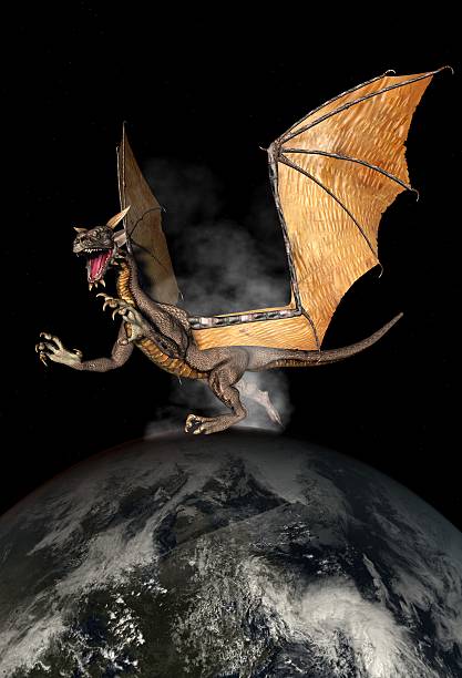 Dragon on Earth stock photo