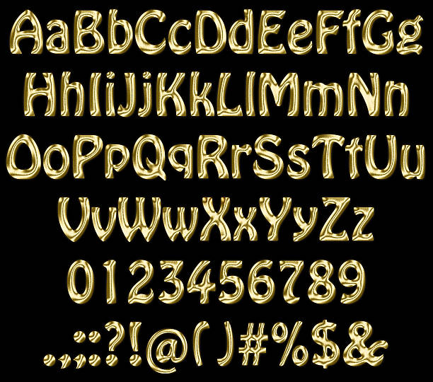istock Golden letters on black background 123384057