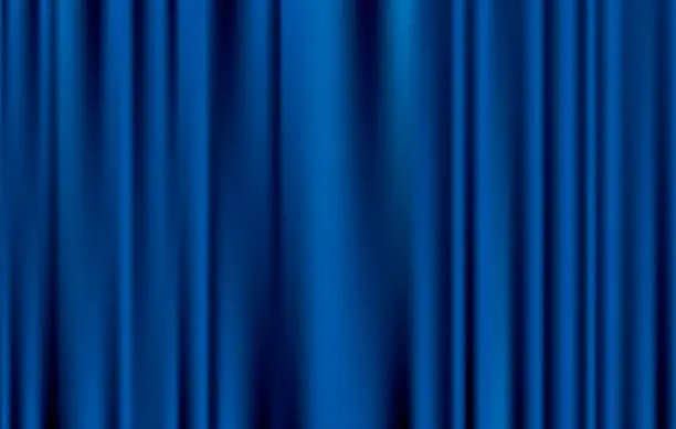 Vector illustration of Blue Curtain