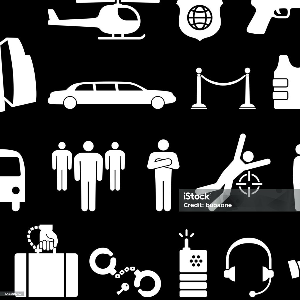 Private security royalty free vector icon set Private security icon set Stick Figure stock vector