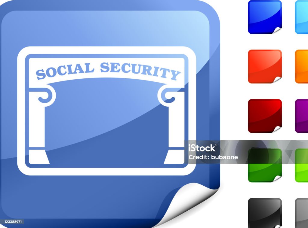 Carte de Sécurité Sociale internet vectorielles libres de droits - clipart vectoriel de Bleu libre de droits