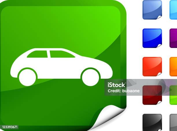 Zielone Naklejki Z Logo Samochodu - Stockowe grafiki wektorowe i więcej obrazów Bez ludzi - Bez ludzi, Białe tło, Błyszczący