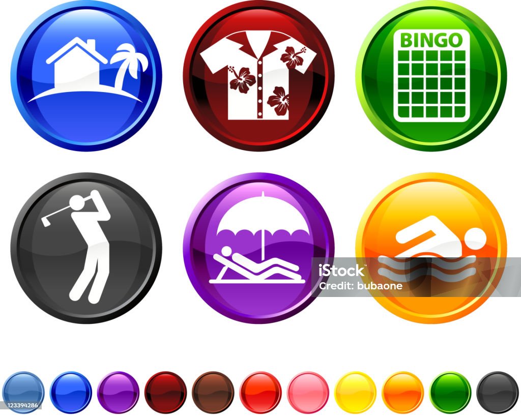 Ruhestand lizenzfreie vektor icon-set - Lizenzfrei Bingo Vektorgrafik