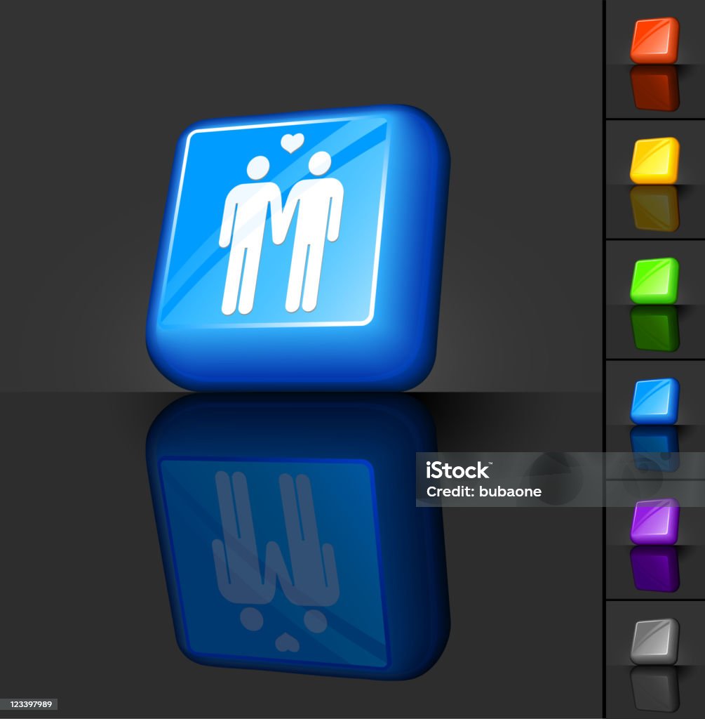 ゲイカップル 3 D ボタンデザイン - 3Dのロイヤリティフリーベクトルアート