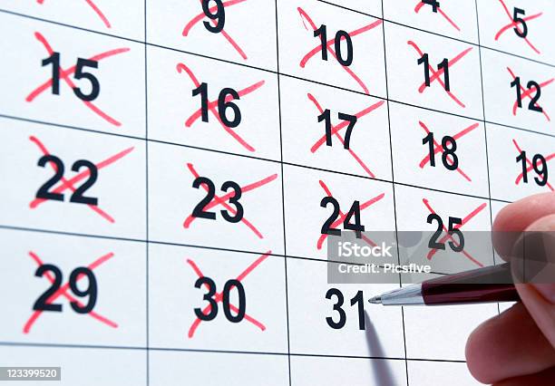 Data E Ora Di Calendario - Fotografie stock e altre immagini di Affari - Affari, Agenda, Calendario