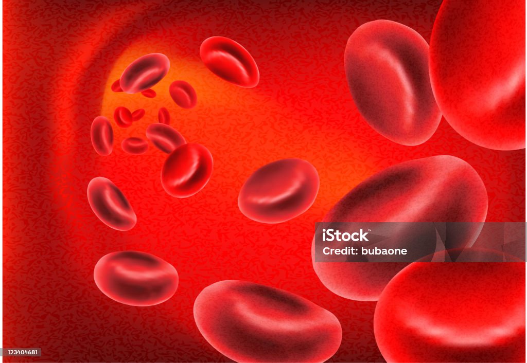 Glóbulos vermelhos fundo médico - Royalty-free Ampliação arte vetorial