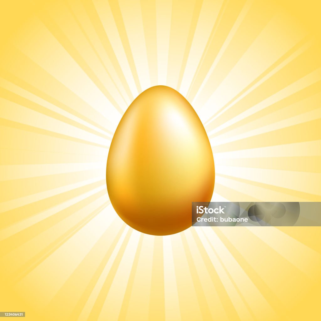 golden egg on роялти-фри векторные фон с Светящийся эффект - Векторная графика Яйцо животного роялти-фри