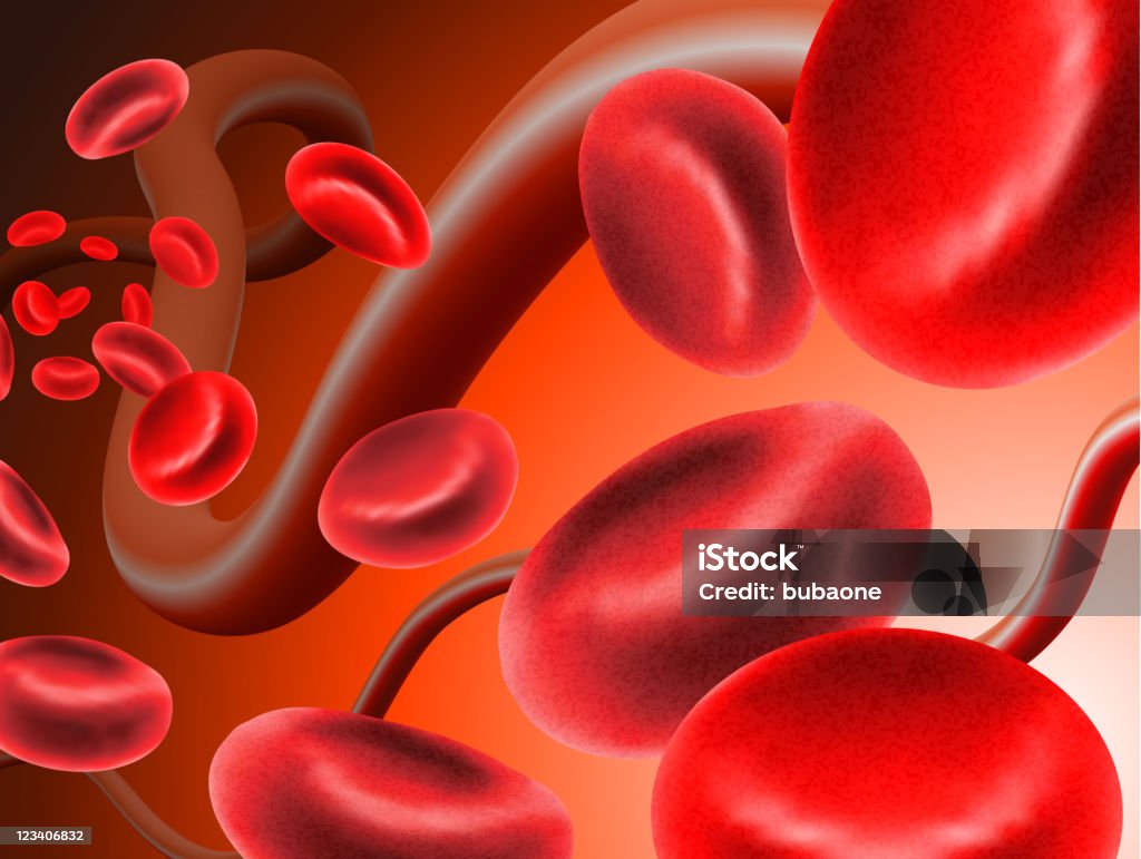 Globuli rossi sfondo medica - arte vettoriale royalty-free di Flusso sanguigno - Sangue umano
