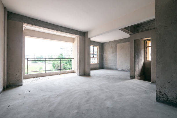 istock Construction site of residential unfinished apartment 1234122106