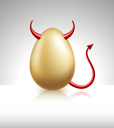 Deviled egg on simple Background