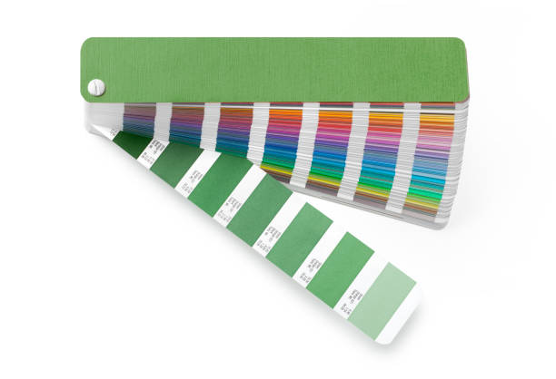 Color fan. Open Pantone sample colors catalogue.