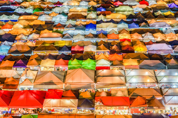istock Night view of Talat lot Phi Ratchada (Thailand) 1234292079