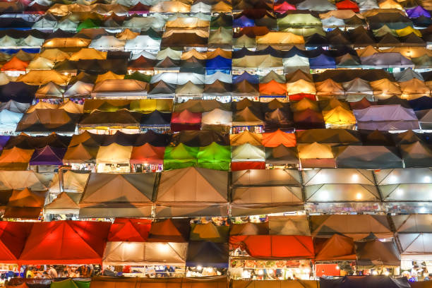 istock Night view of Talat lot Phi Ratchada (Thailand) 1234292108