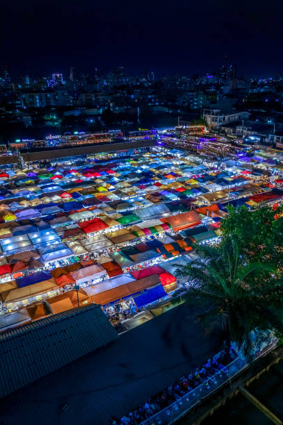 istock Night view of Talat lot Phi Ratchada (Thailand) 1234292141