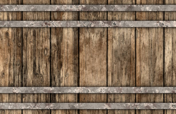wood barrel template wood planks with metal straps ale stock pictures, royalty-free photos & images