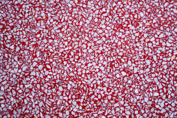 istock Dark pink terrazzo and white flakes on floor pattern design interior background 1234409764