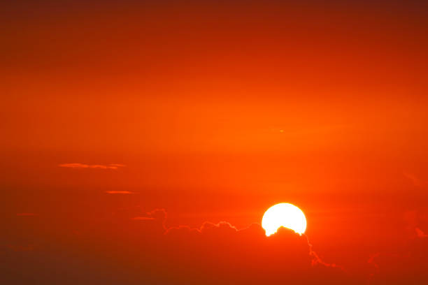 istock orange yellow red silhouette sky in sunset back on the bright cloud 1234410290