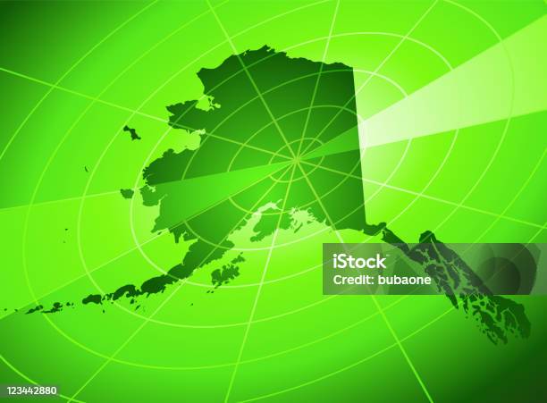 Vetores de Alasca Radar Fundo e mais imagens de Alasca - Estado dos EUA - Alasca - Estado dos EUA, América do Norte, Cartografia