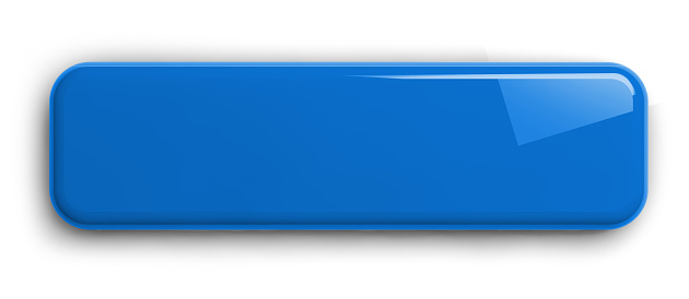 BERLIN blue rounded rectangle push button - 3D rendering illustration