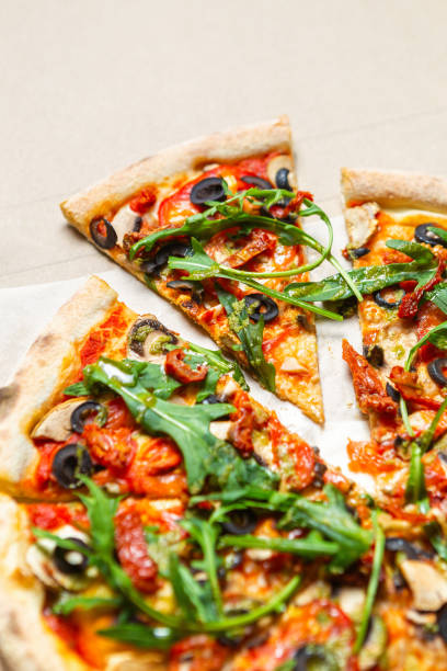 istock Delicious Italian pizza delivery in cardboard box 1234563979