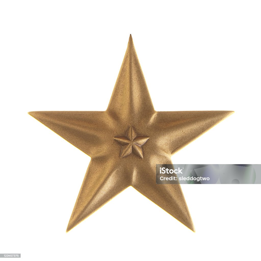 Stella d'oro - Foto stock royalty-free di A forma di stella