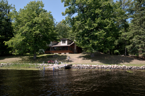 A rustic summer home on a Northern Minnesota lake.