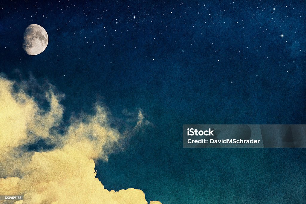 Винтажная сумка Moon - Стоковые фото Облако роялти-фри