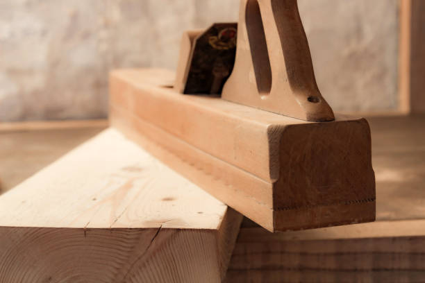 istock Various carpenter's tools on a wooden table ready for repair. 1234592741