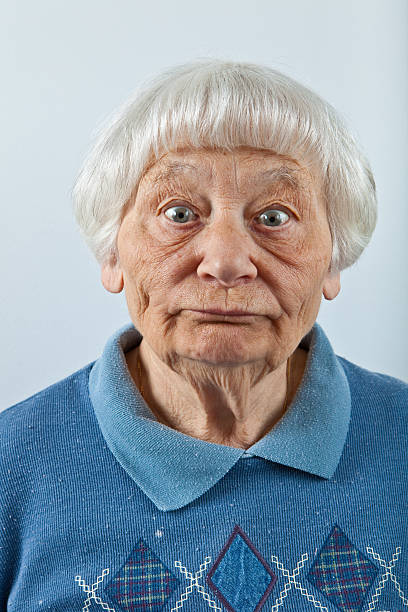 istock Grimacing Senior Woman Portrait 123464416